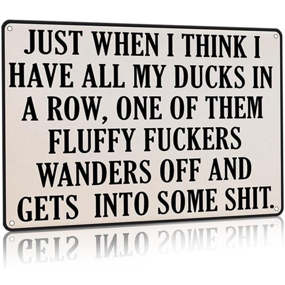 Other - Funny Duck Metal Tin Wall Sign 8x12 Inch ~Host Pick~